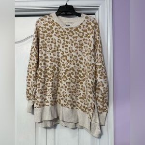 Aerie oversized leopard print sweatshirt